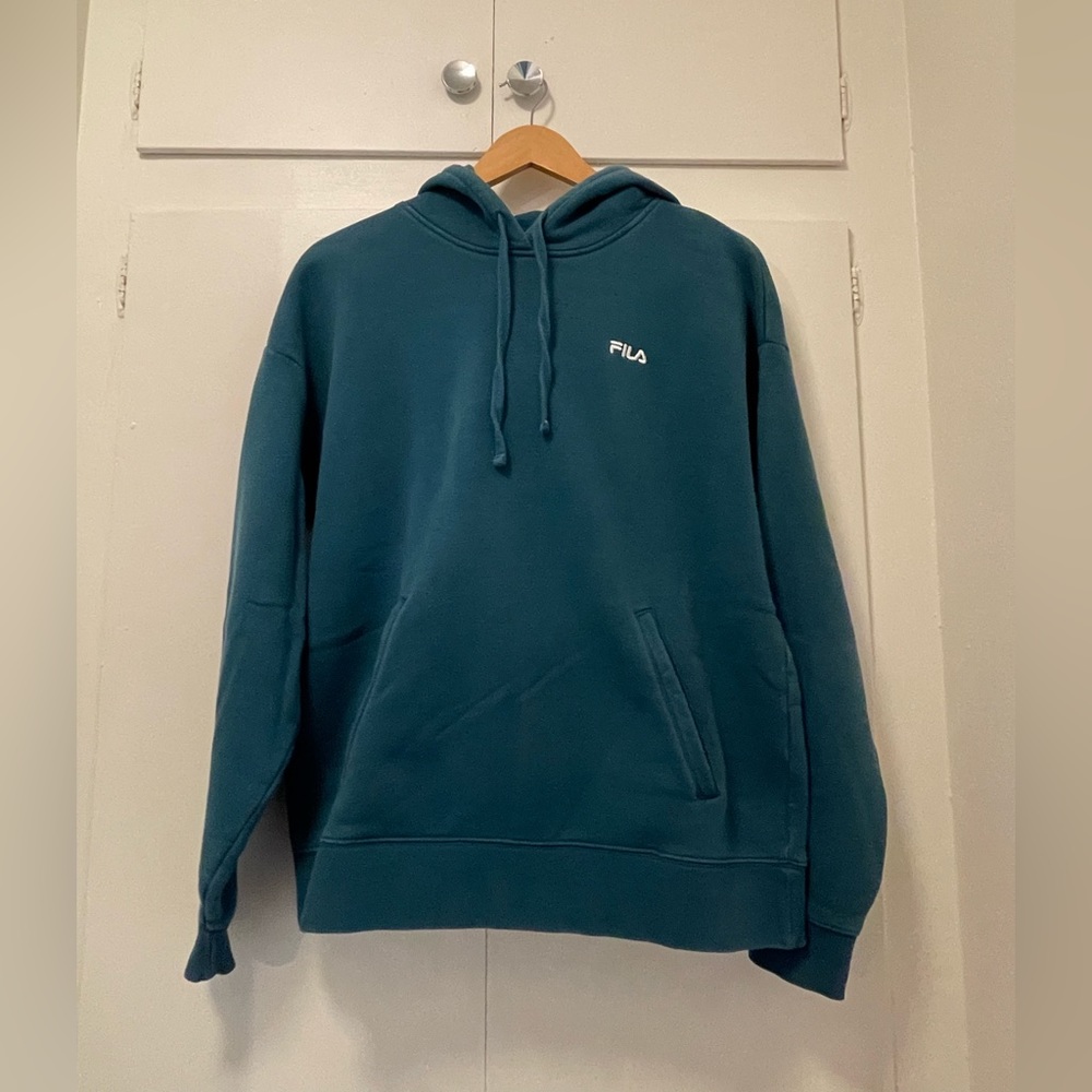 Teal Fila Hoodie